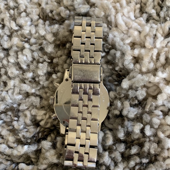 Michael Kors silver watch with pearl face, scratches as shown main image 5
